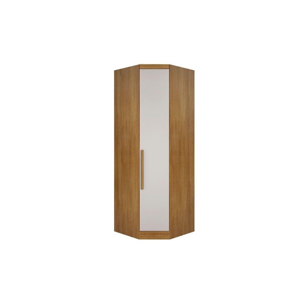 Closet de Canto Oblíquo com Porta Freijo Cumaru Fendi - Novo Horizonte