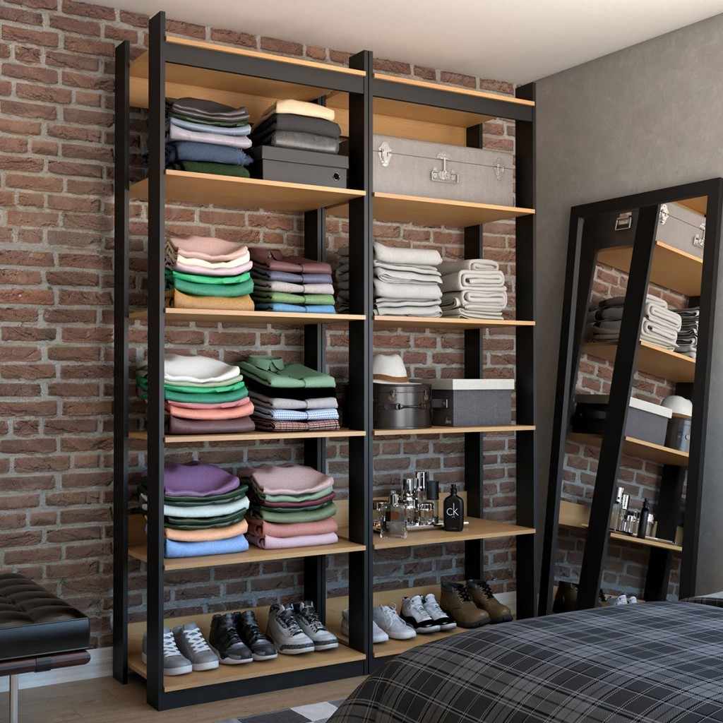 Closet Industrial Marseille: 10 Prateleiras para Seu Quarto