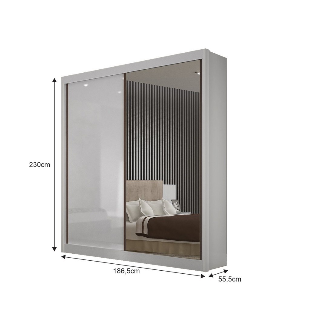 Guarda Roupa 2 Portas São Paulo Branco: Seu Novo Closet!
