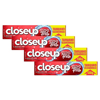 Closeup Proteção 360º Fresh Red Hot – Hálito até 12h e Sorriso Branco