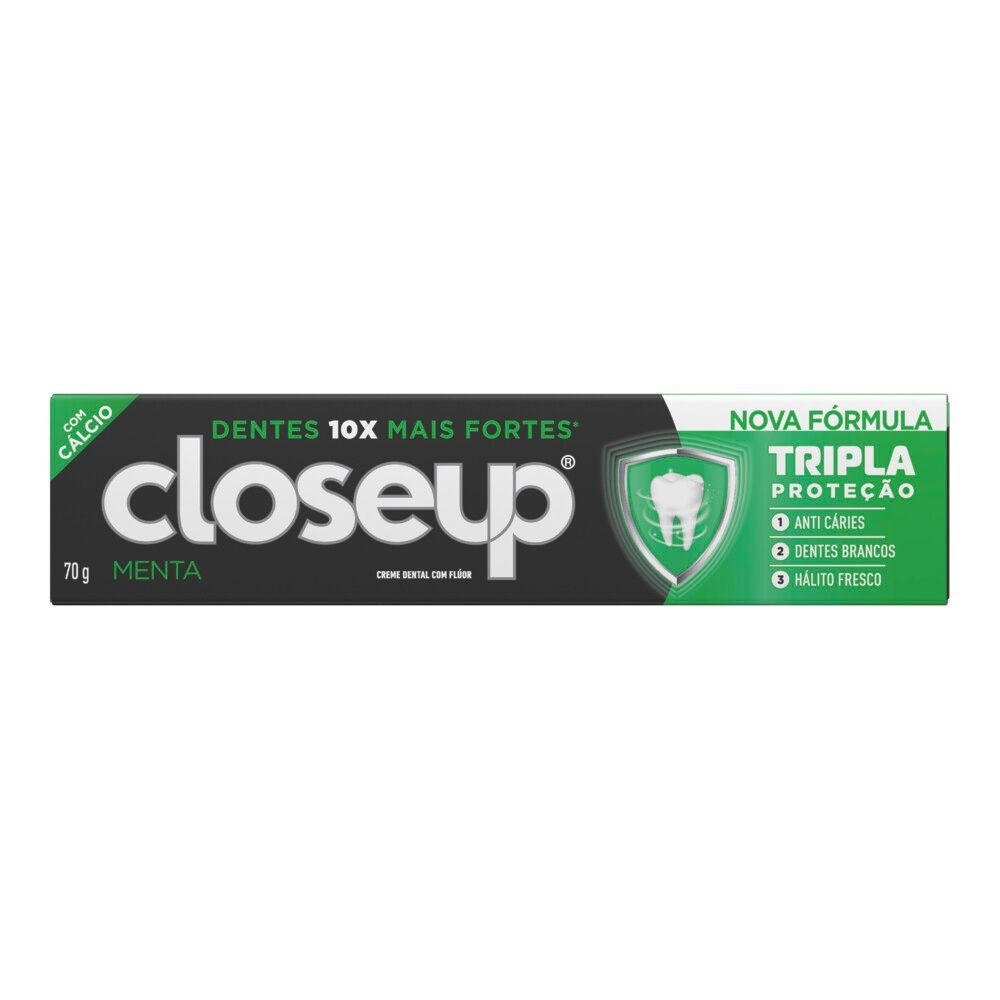 Closeup Tripla Menta: Dentes Fortes e Hálito Fresco!