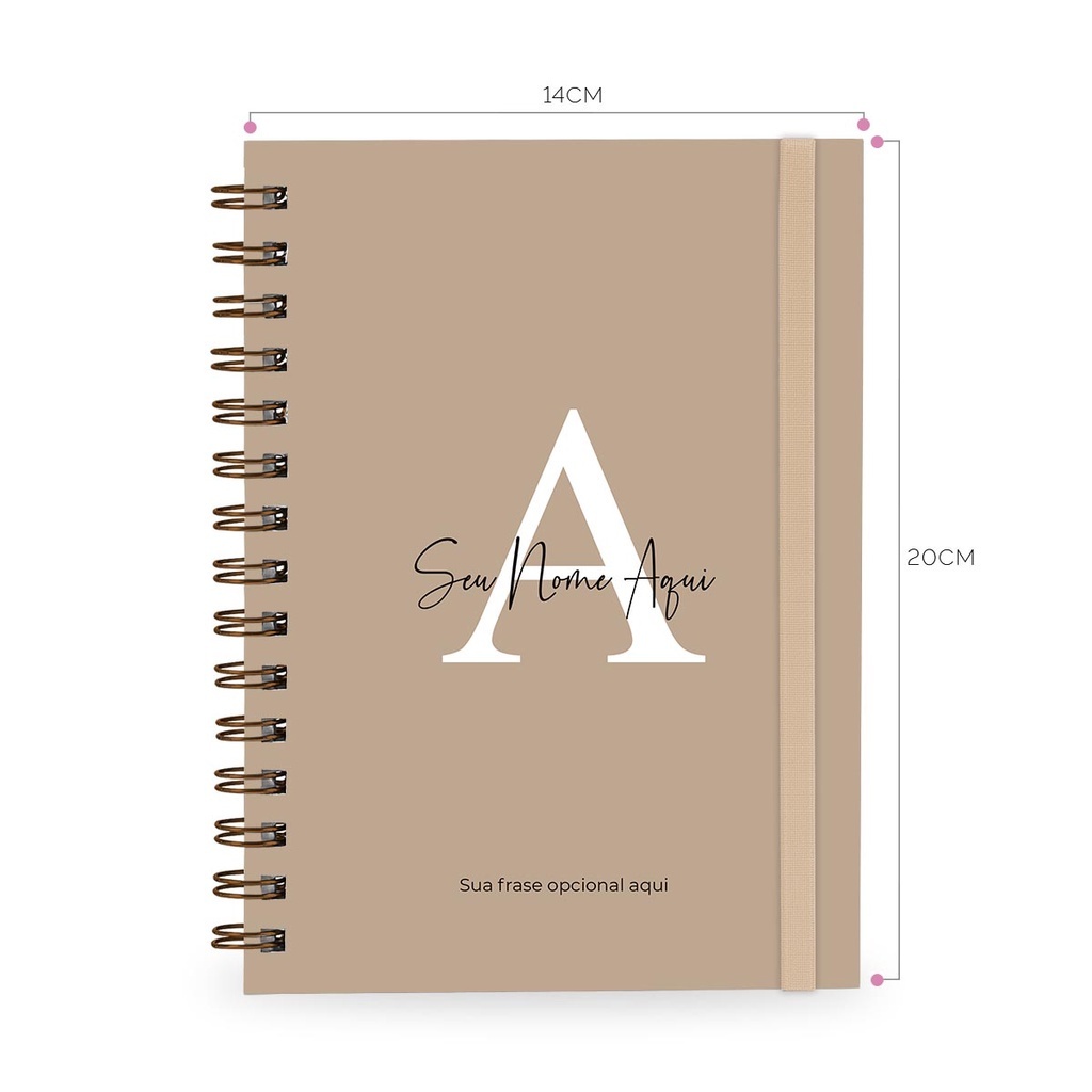 Caderno Feminino Personalizado Plus: Estilo e Praticidade em 14x20 cm
