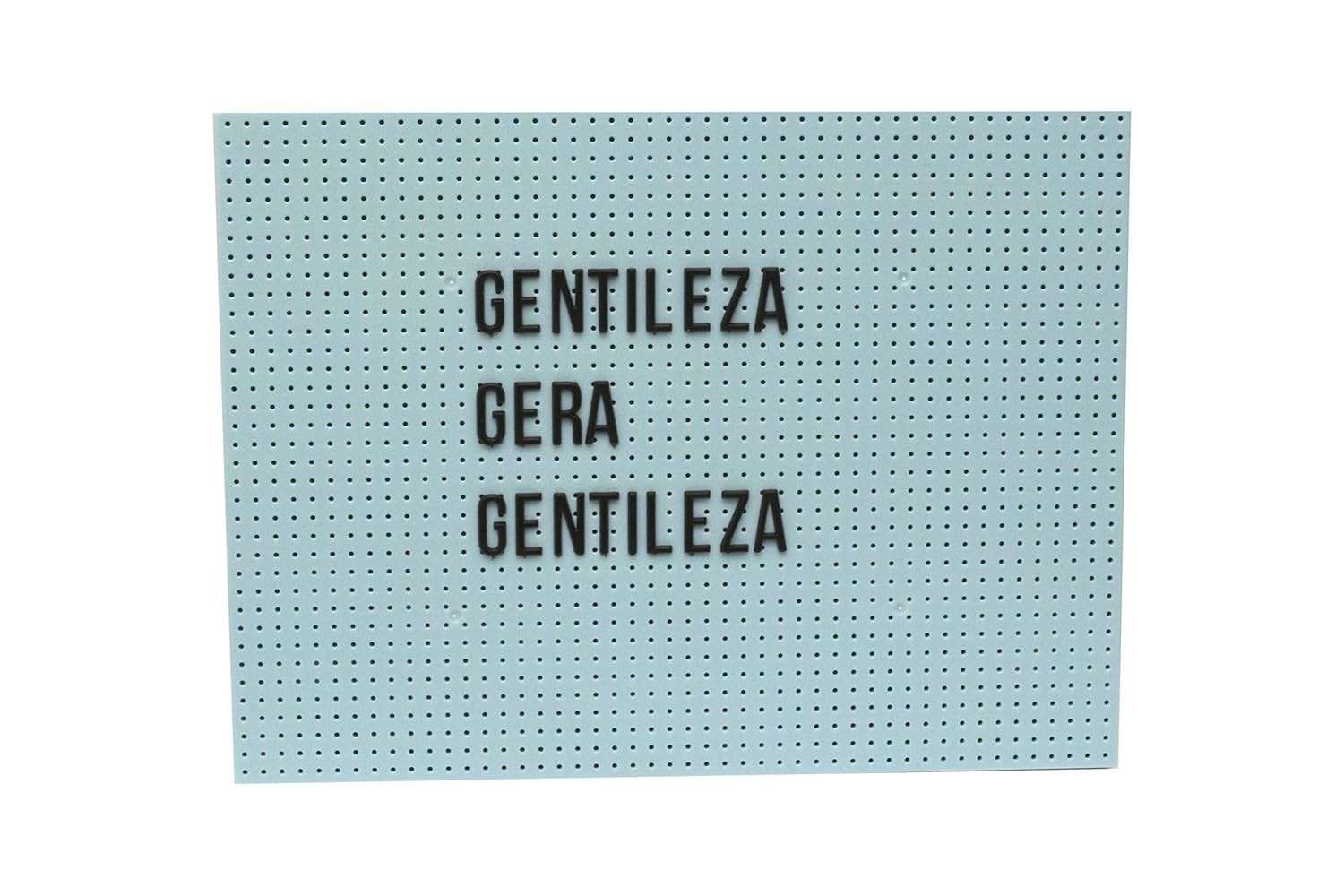 Quadro Letreiro Cor Azul Claro 28x21 cm com 200 Caracteres - Design Exclusivo e Alta Qualidade