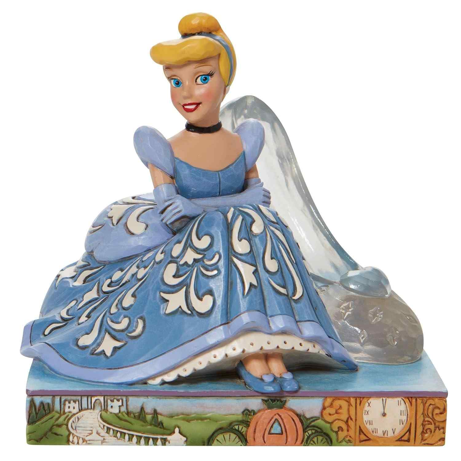 Estatueta Jim Shore Disney Cinderela - Coleção Traditions, 14 cm, Multicolorida