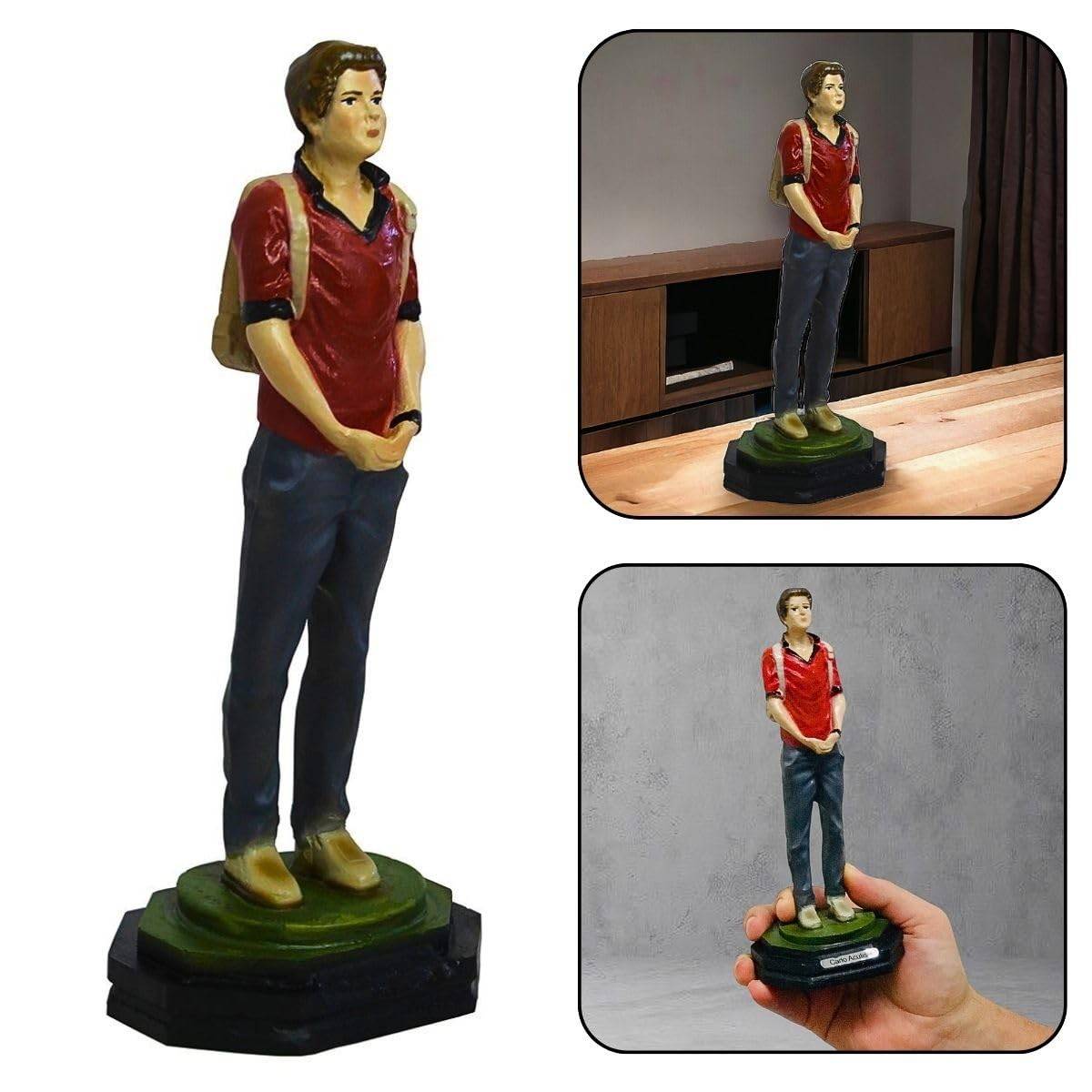 Imagem de São Carlo Acutis em Resina 22 cm - Peça Devocional Exclusiva