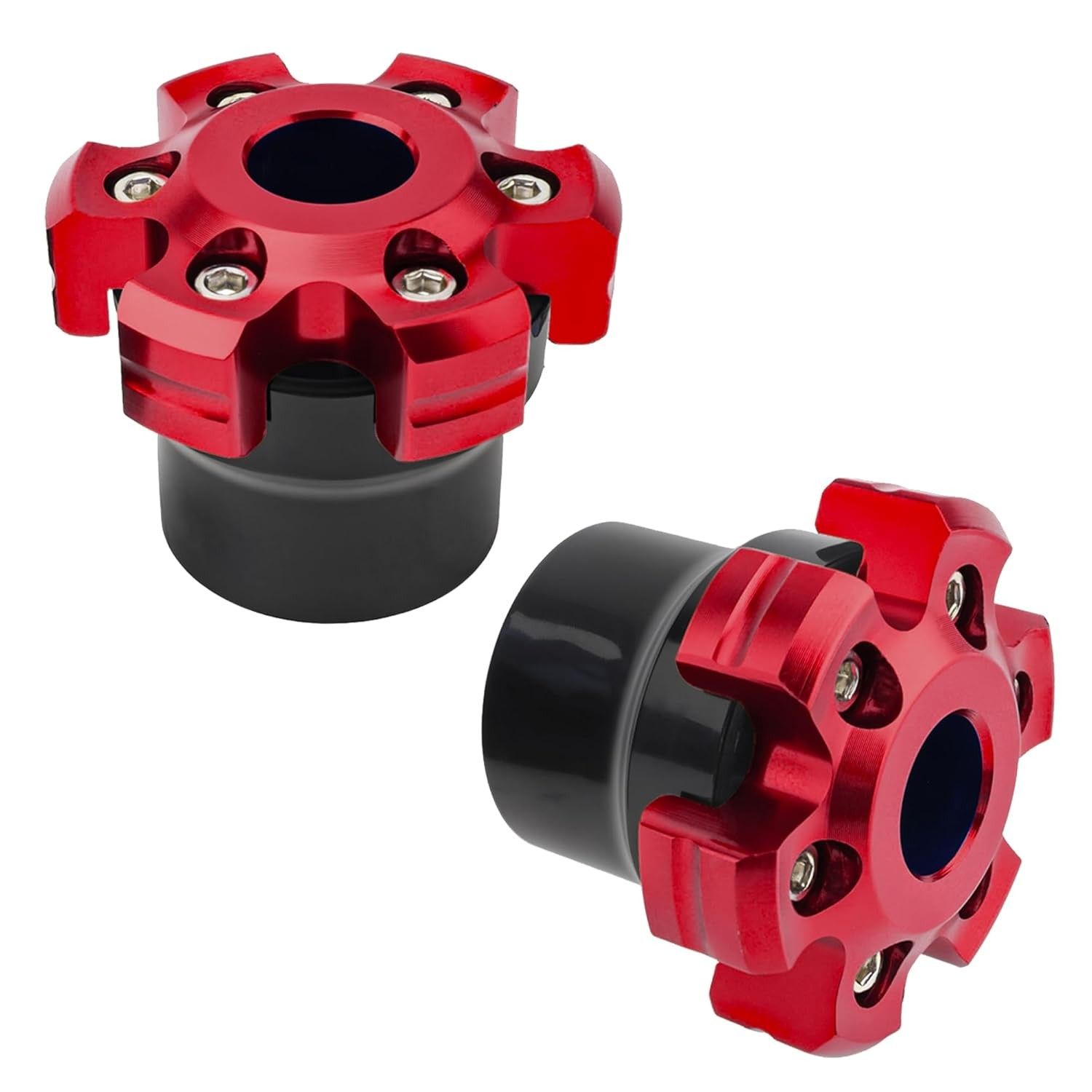 Protetor de Quadro Moto Windance Universal (2 Peças) - Liga de Alumínio CNC - Proteção Anti-Queda (Vermelho)