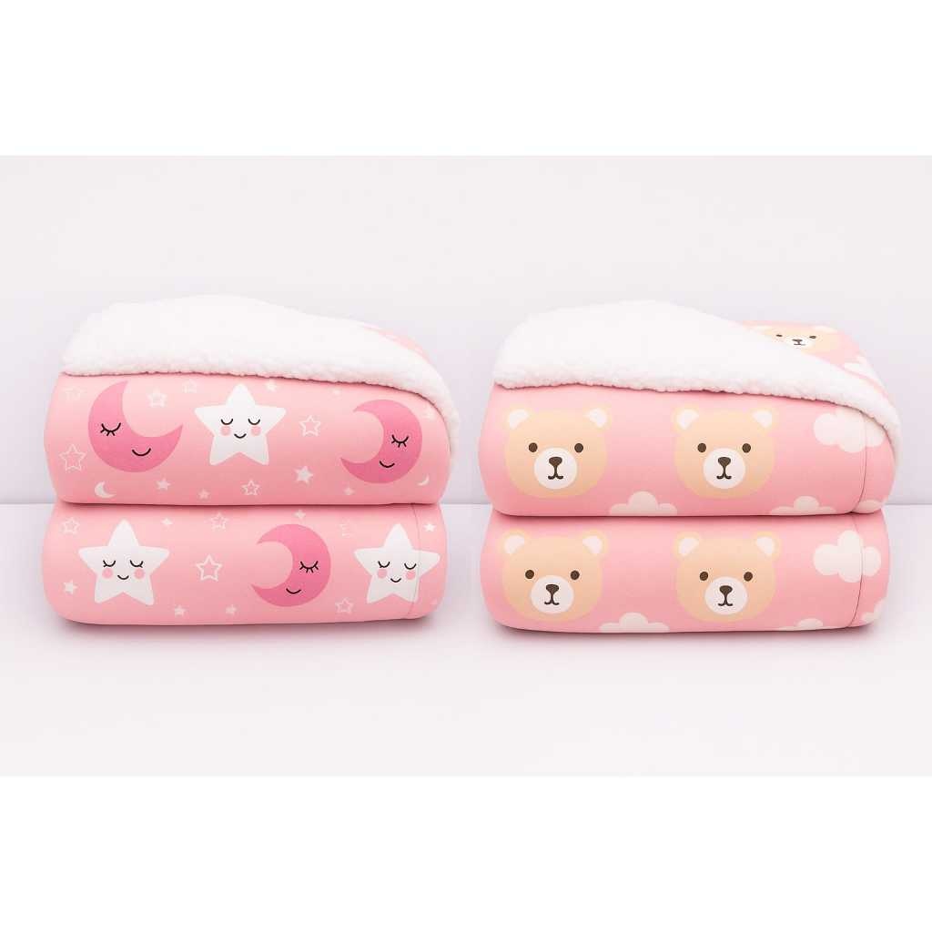 Cobertor de Bebê Sherpa Dupla Face – Conforto e Proteção Antialérgica