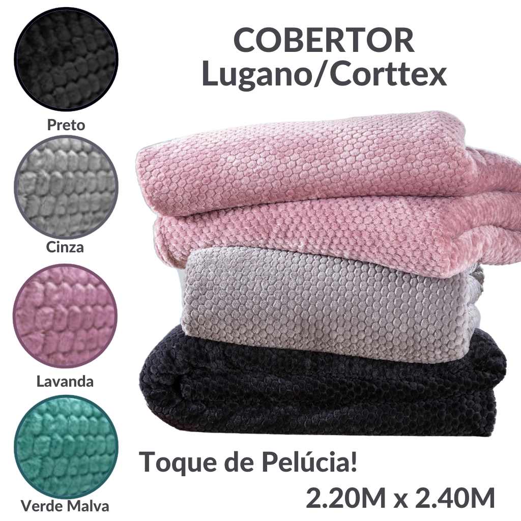 Cobertor Queen Favo Alto Relevo Corttex Pelúcia Macio 2.20x2.40m