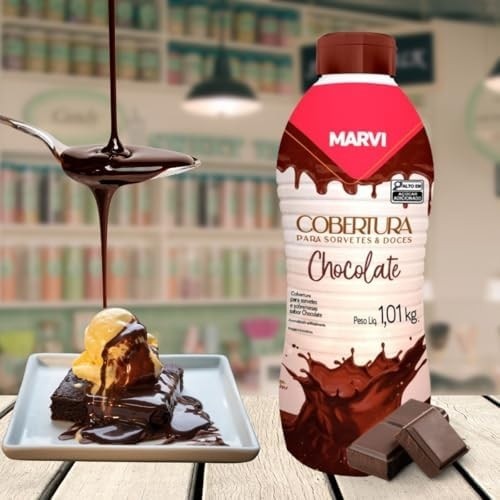 Cobertura para Sorvete Chocolate 1,3kg - Marvi