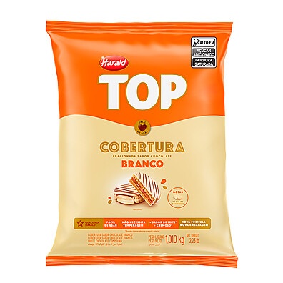 Cobertura Harald Branco em Gotas: Sabor e Praticidade!