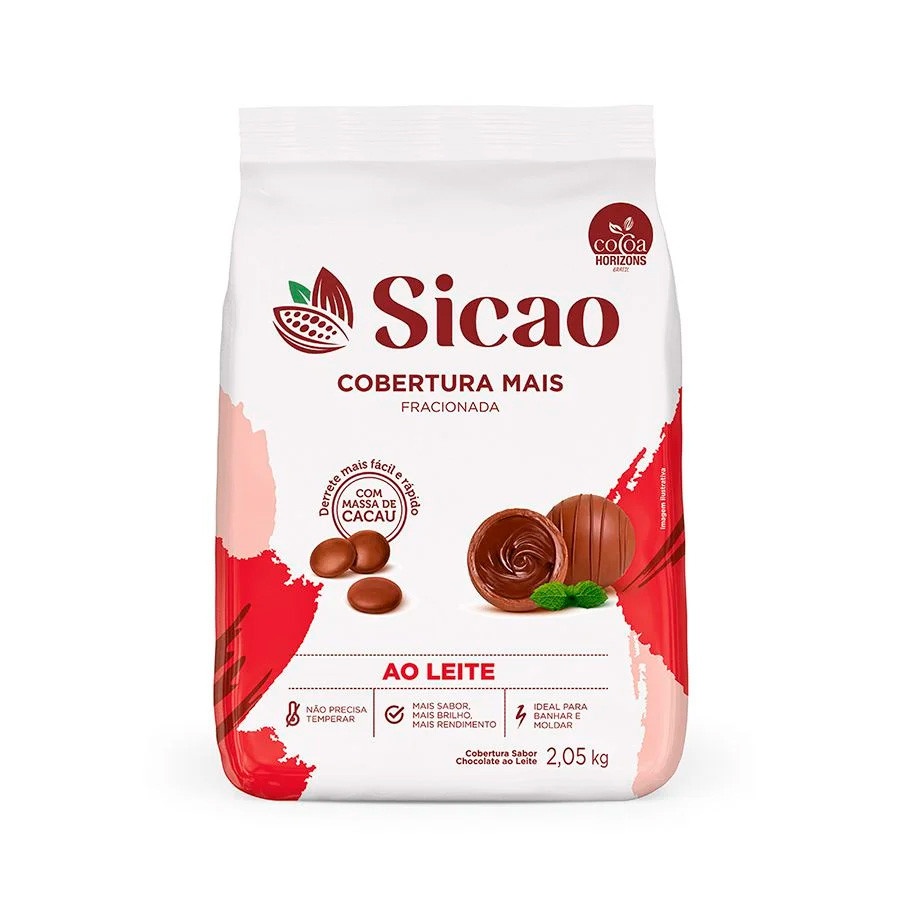 Cobertura Sicao Ao Leite Gotas 2,05kg: Sabor e Praticidade