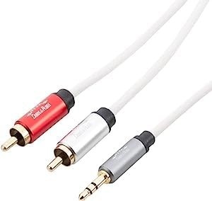 Cabo P2 para 2 RCA 3m Profissional - Som Impecável com Cobre OFC e Conectores Banhados a Ouro