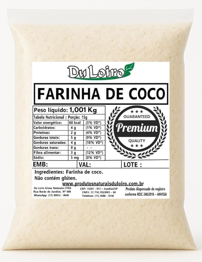 Farinha De Coco Branca (1,001kg)