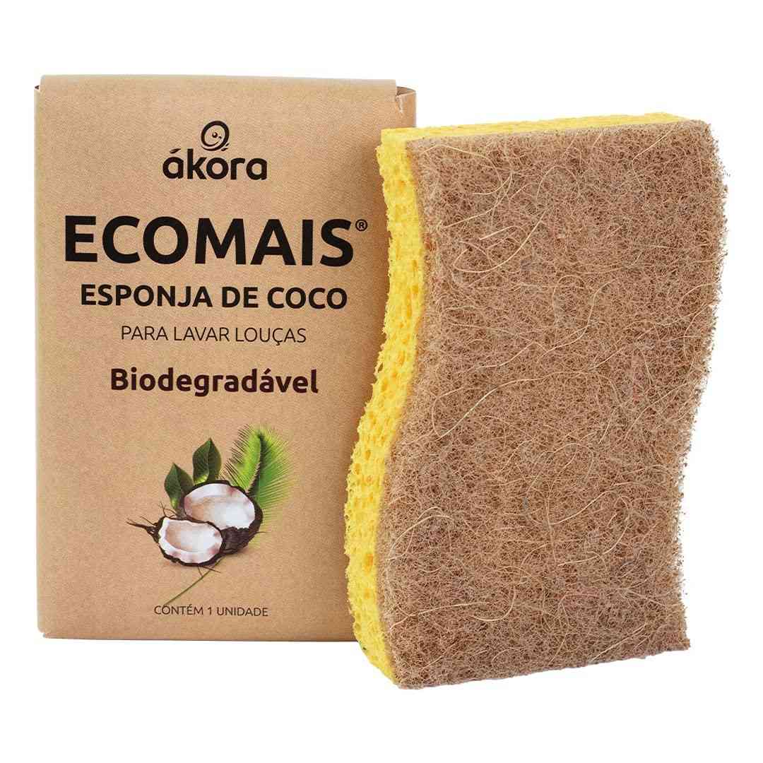 Esponja de Coco Ecomais Ákora - Limpeza Profunda Sustentável