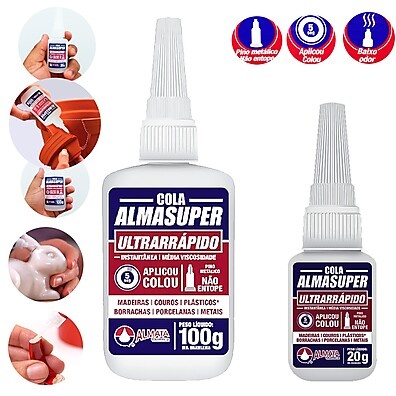 Cola Almasuper Ultrarrápido: Adesivo Forte e Rápido