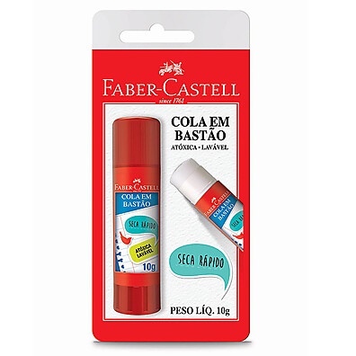 Cola Bastão Faber-Castell 10g: Prática e Segura!