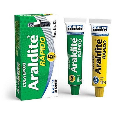 Cola Epóxi Araldite Rápido 5 Minutos 23g – Reparos em 5 Min