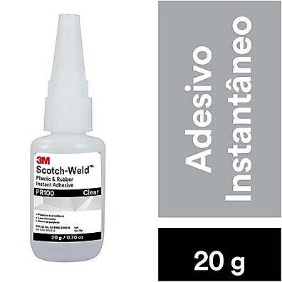 Cola Instantânea 3M: Fixação Forte para Plástico e Borracha