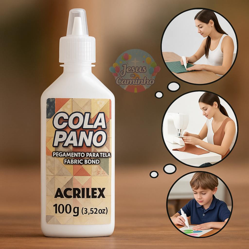Cola Pano Acrilex 35g: Fixe Falsa Barra de Calça com Fácil Aplicação