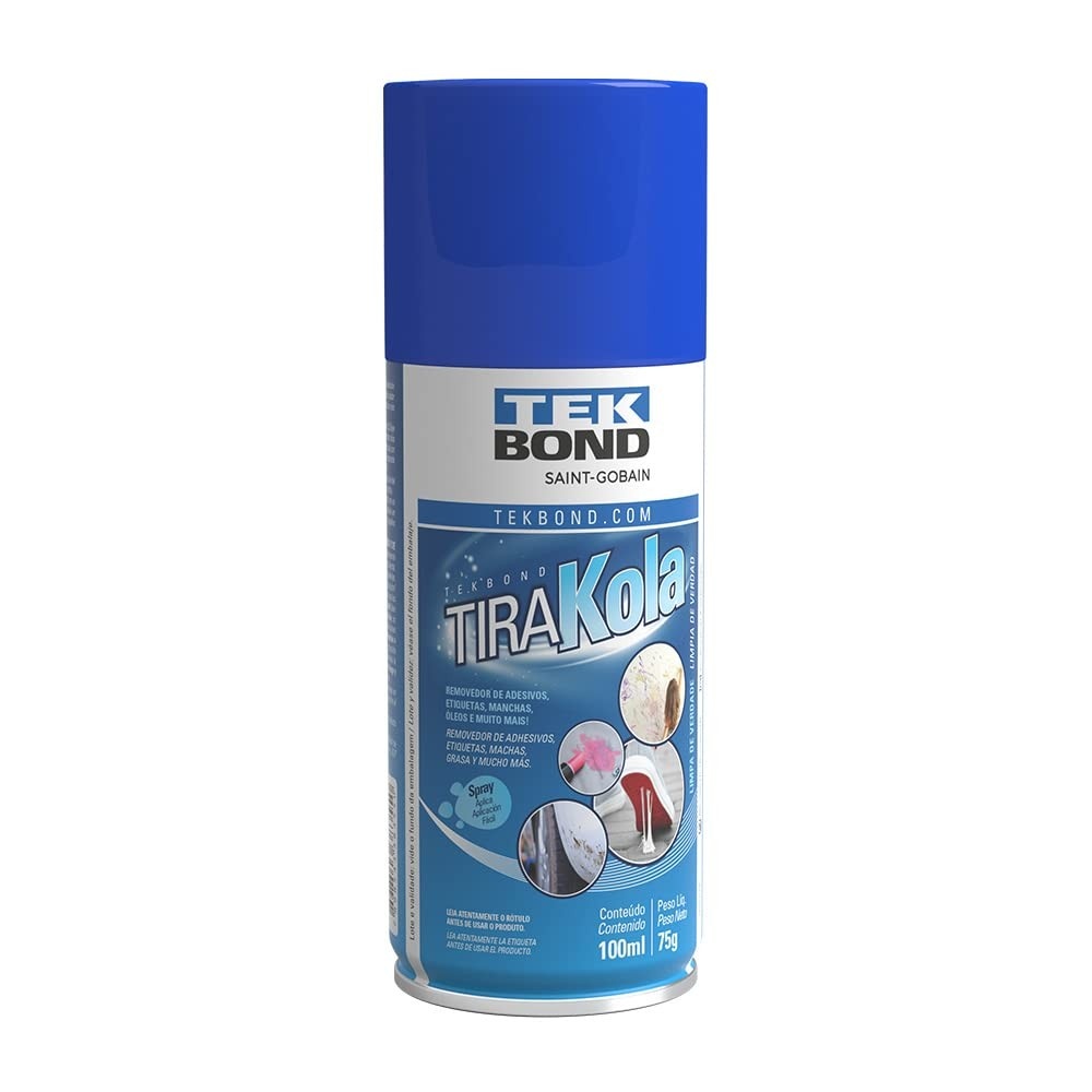 TEK BOND Tira Kola Spray 100ml - Removedor de Resíduos de Cola Profissional