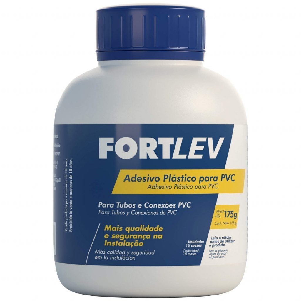 Cola PVC Fortlev 175g: Vedação Forte e Rápida