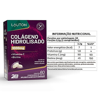 Colágeno Hidrolisado 1000mg: Pele, Cabelo e Articulações