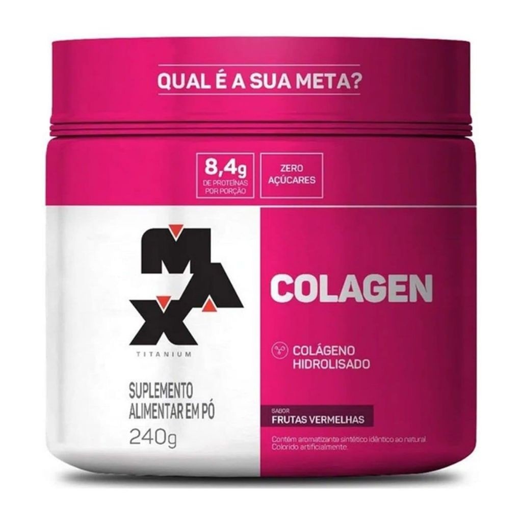 Colágeno Max Titanium: Pele, Cabelo e Articulações 🍓