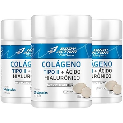 Colágeno Tipo 2 + Ácido Hialurônico: Kit 3 Meses