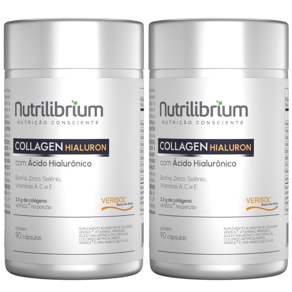 Colágeno Verisol + Ácido Hialurônico: Kit 2x 180 Cápsulas
