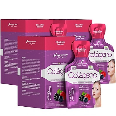 Colágeno Verisol + Ácido Hialurônico: Kit 3x Sachês