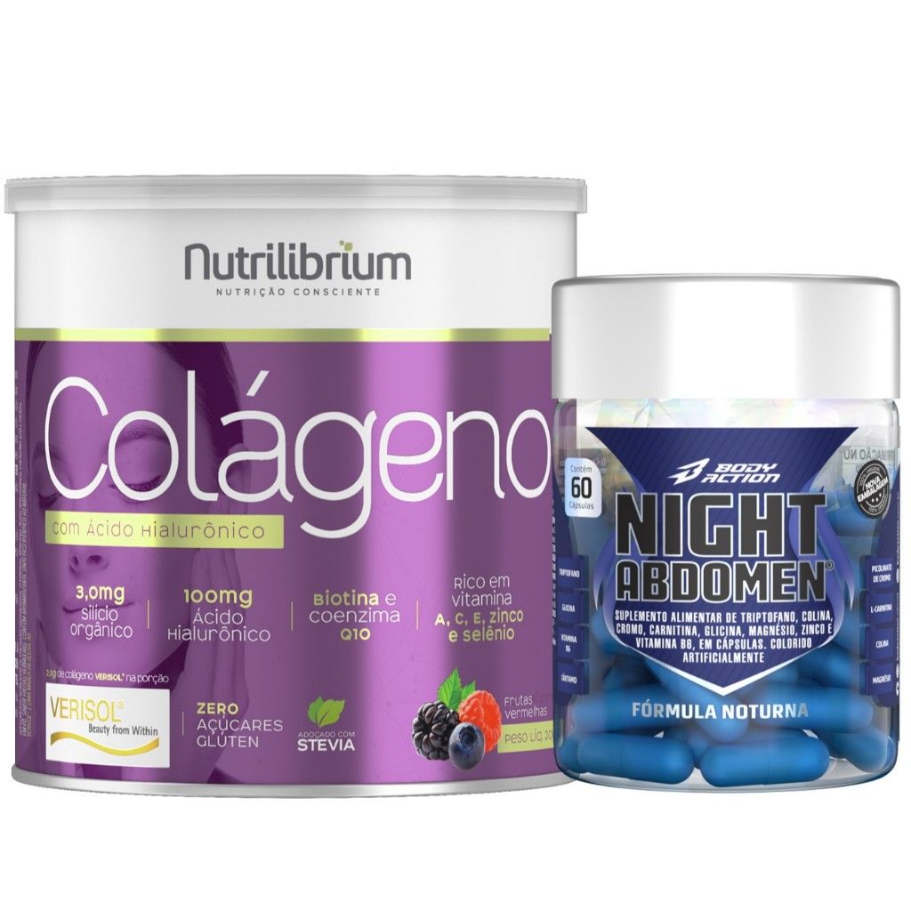 Colágeno Verisol + Night Abdomen: Beleza & Noite Relax!