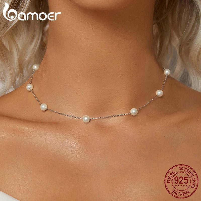 Colar Bamoer Prata 925: Design Estrelado e Brilhante