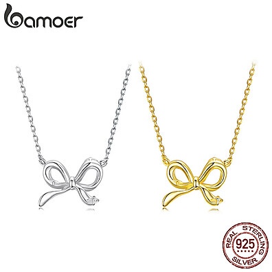 Colar Bamoer Prata 925: Elegância em Laços