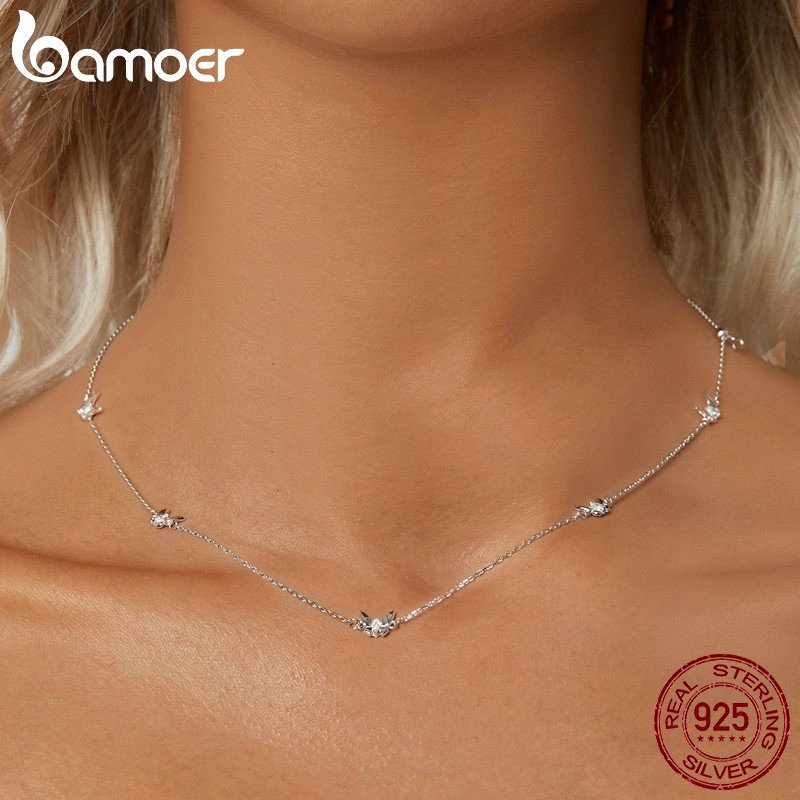 Colar Borboleta Bamoer 925: Elegância Delicada