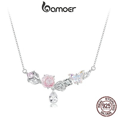 Colar Borboleta Bamoer 925: Elegância em Prata
