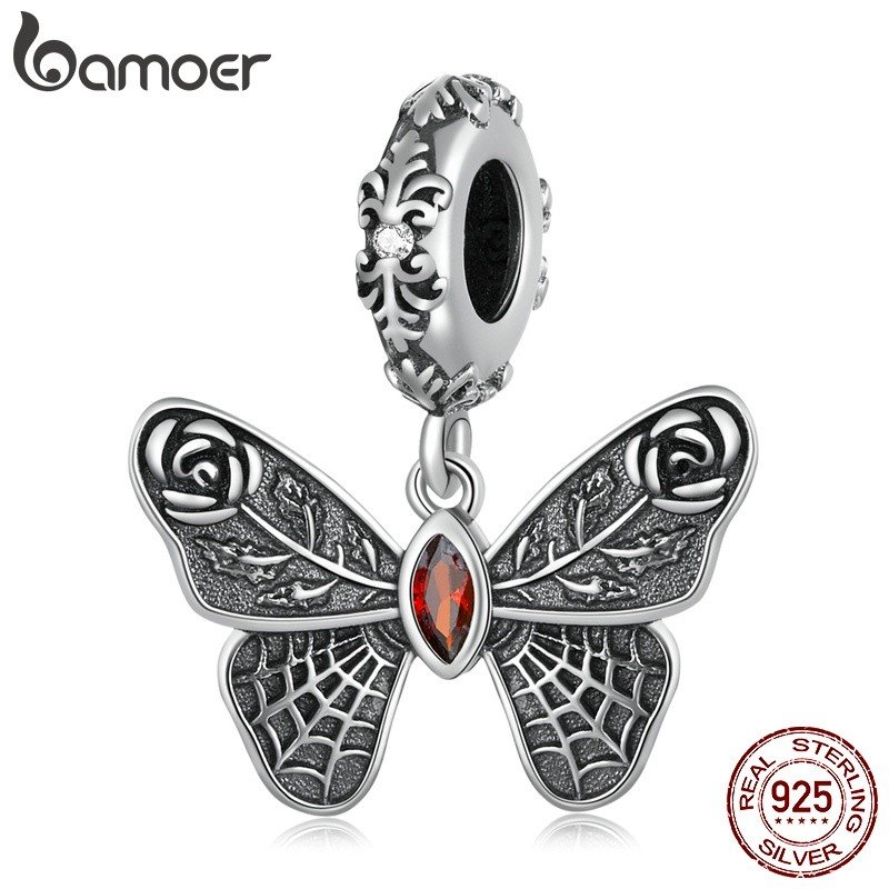 Colar Borboleta Prata 925 Bamoer: Elegância Vintage