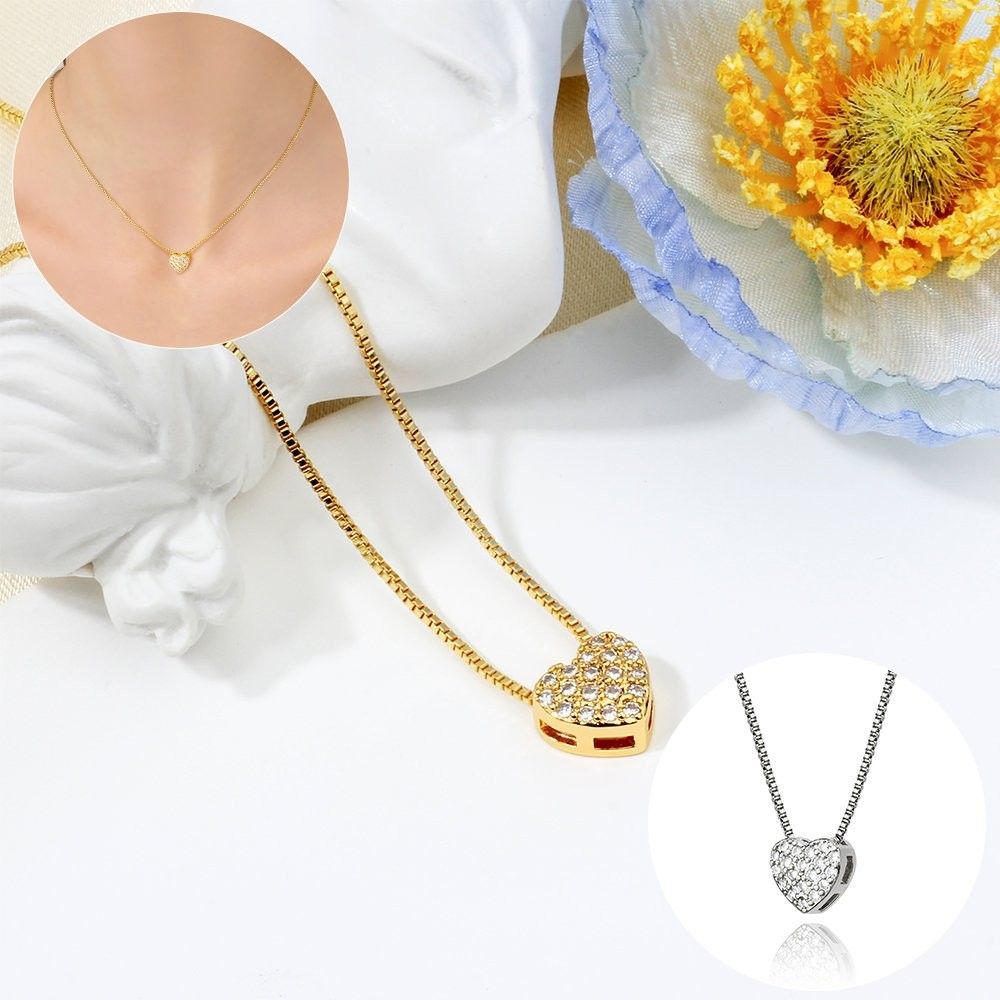 Colar Coração Folheado a Platina: Luxo e Delicadeza