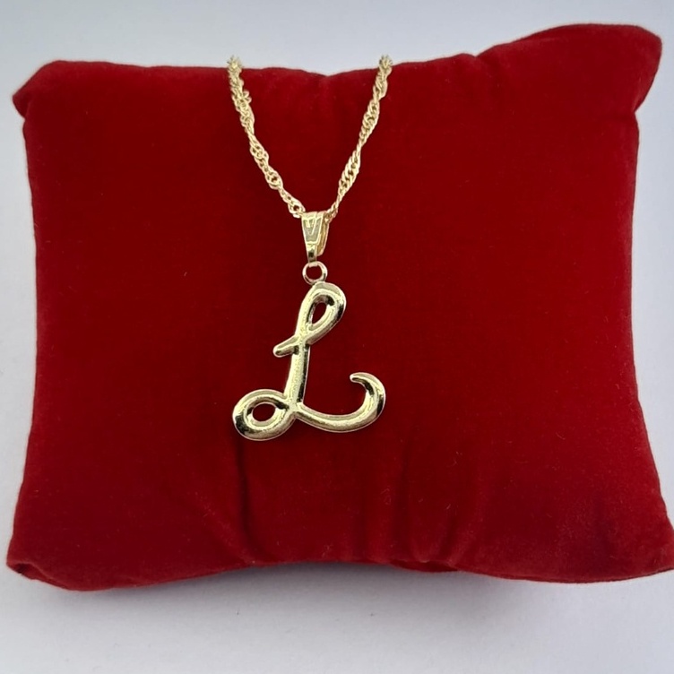 Colar Cursiva L: Elegância e Personalização em Ouro