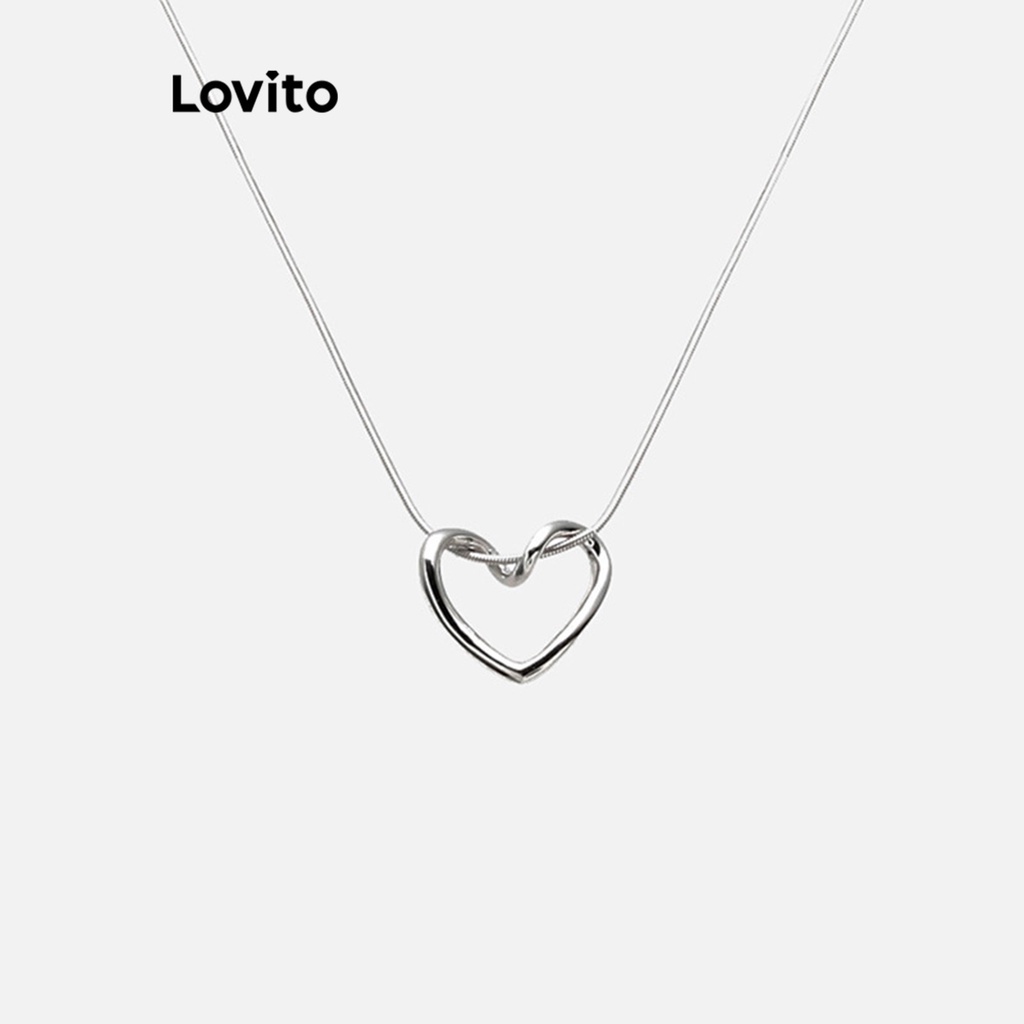 Colar de Coração Prateado Lovito: Elegância Casual
