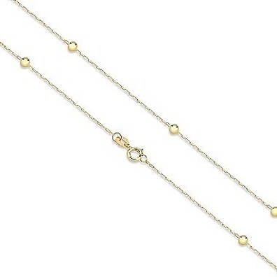 Colar de Ouro 18k com Cadeado e Bolinhas – Elegância Fina