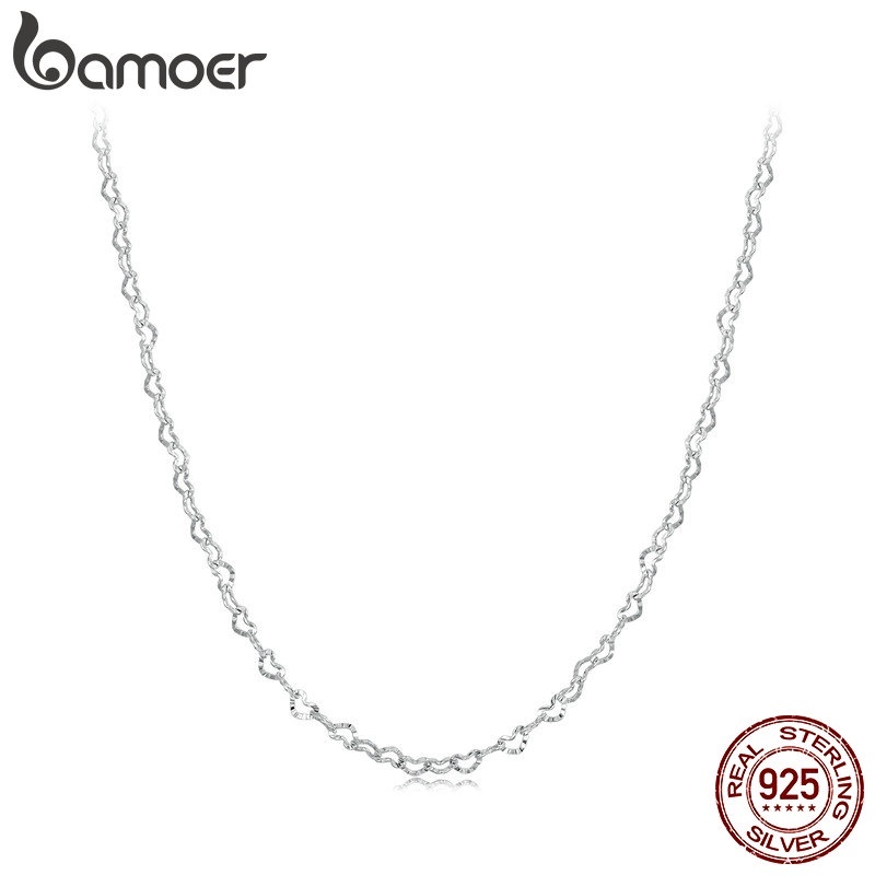 Colar de Prata Coração Bamoer 925: Elegância Única