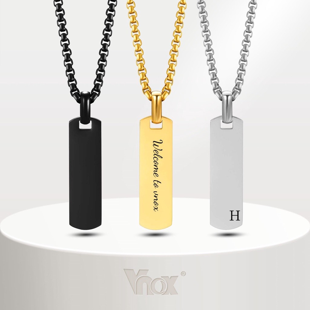 Colar Masculino Vnox: Design Moderno em Aço Inox