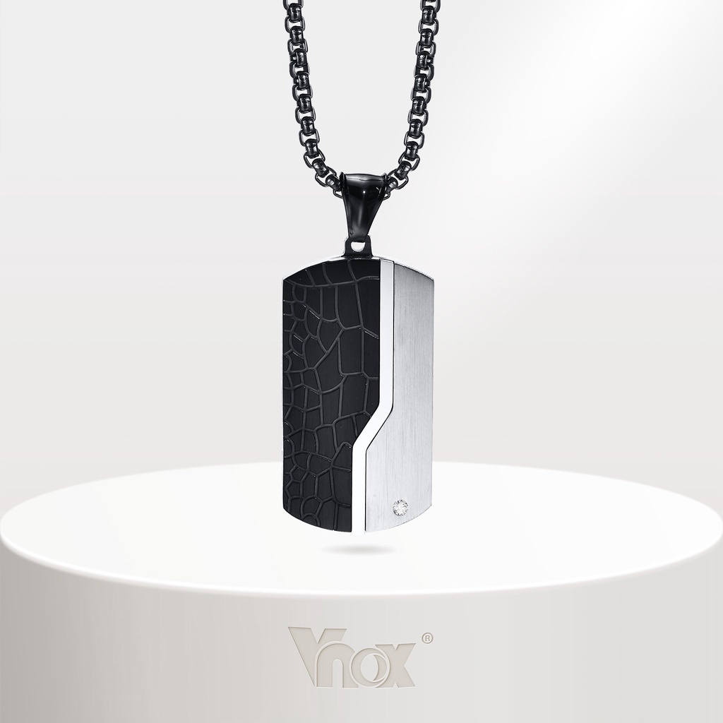 Colar Masculino Vnox: Elegância Geométrica