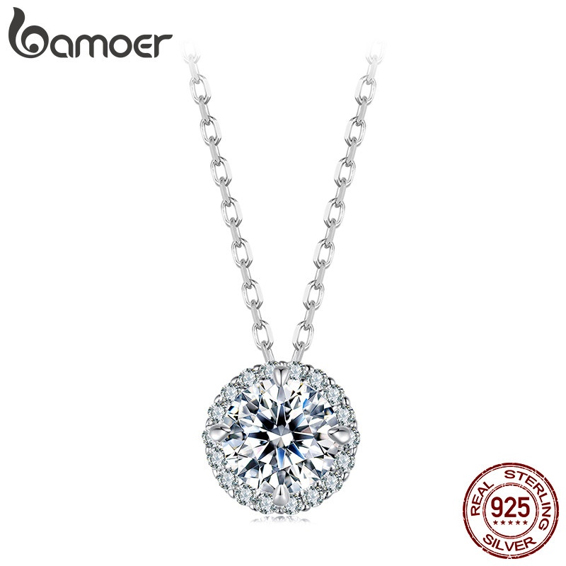 Colar Moissanite Bamoer: Brilho e Elegância