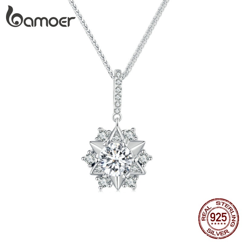 Colar Moissanite Bamoer S925: Brilho e Elegância