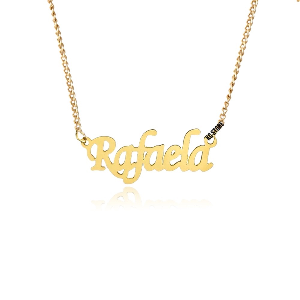 Colar Personalizado Rafaela Folheado a Ouro