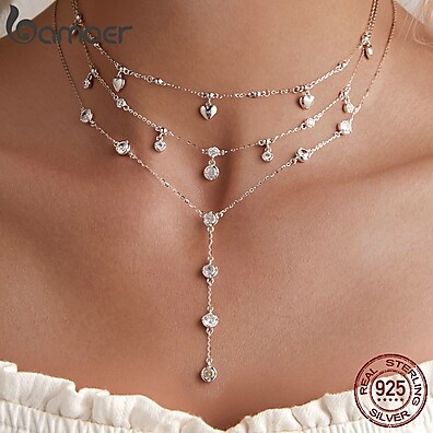 Colar Prata 925 Bamoer: Elegância e Brilho