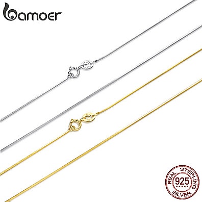 Colar Prata 925 Bamoer: Elegância em Dois Tons