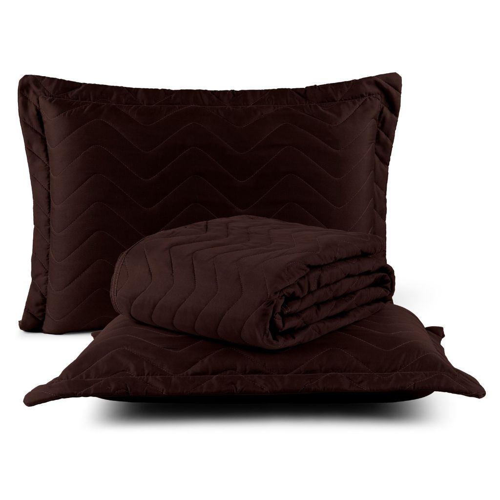 Colcha de Cobre Leito Casal 3 Peças: Luxo e Conforto para Seu Quarto