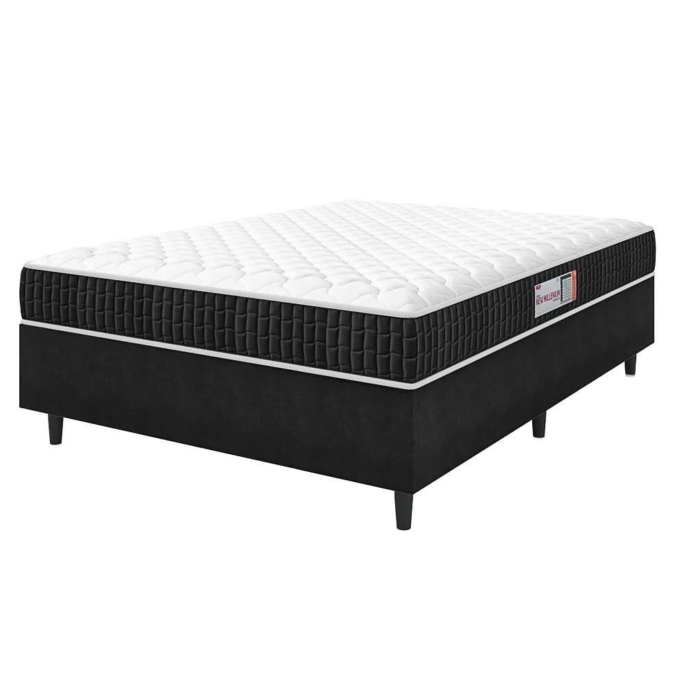 Cama Box Colchão Casal New Millenium D33 138x188cm - Conforto e Estabilidade com Design Moderno